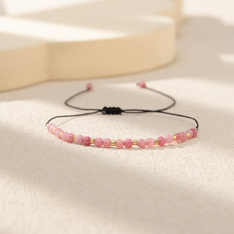 Wholesale Adjustable Color Stone Braided Bracelet